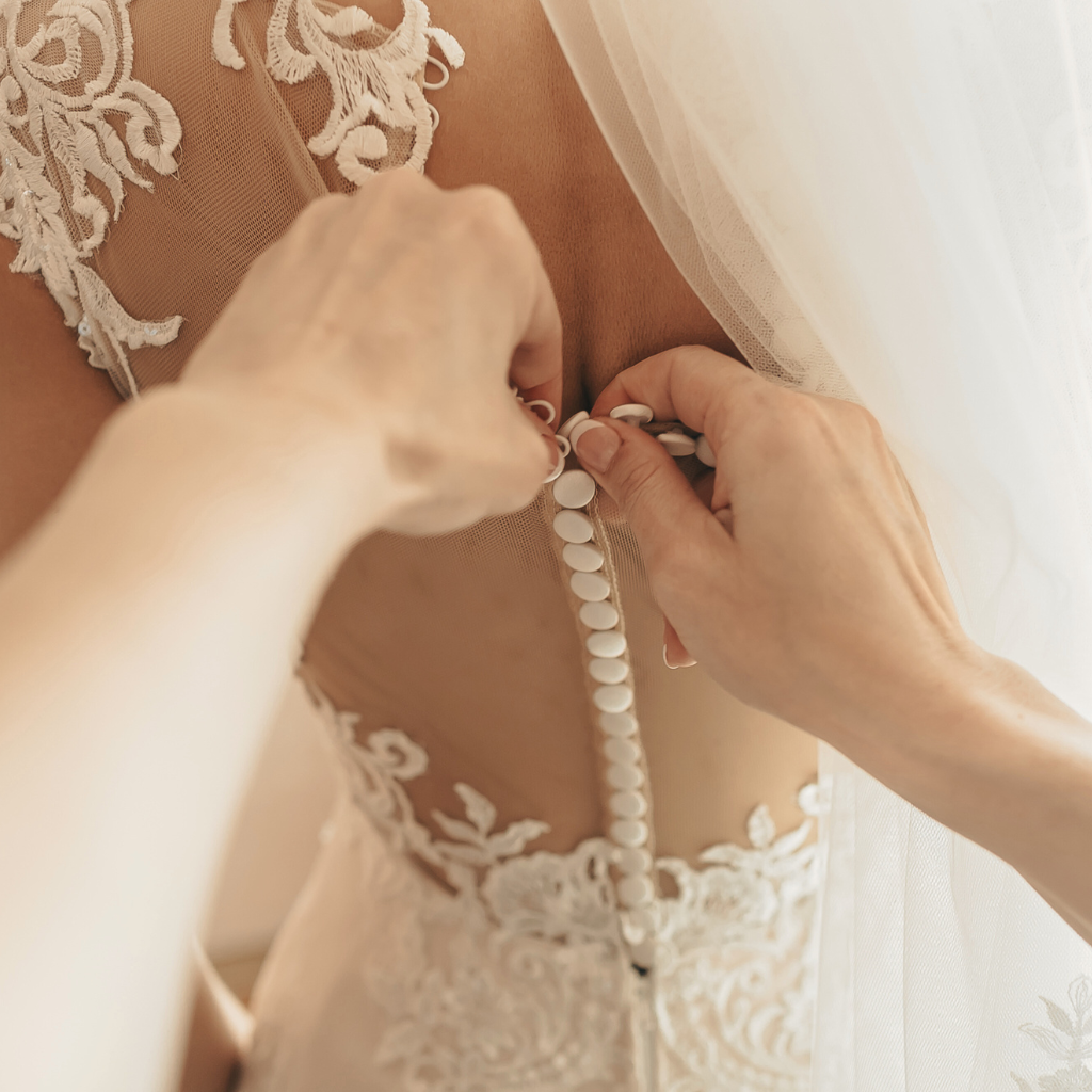 Getting dressed on your wedding day